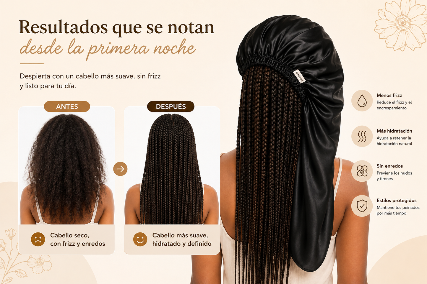 Gorro de saten